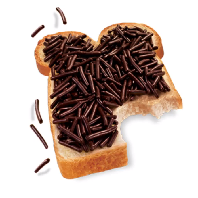 slice of bread with hagelslag